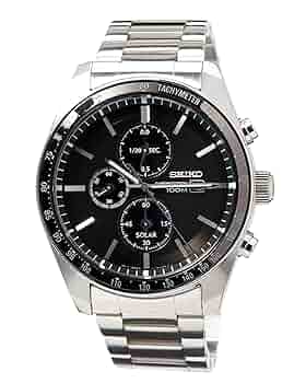 SEIKO Solar Chronograph 腕時計 Amazon.com: Seiko Solar Chronograph Men's Watch Stainless